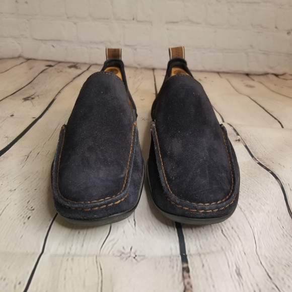 Michael Toschi Driving Shoes Navy Suede Size 9 - Picture 5 of 9